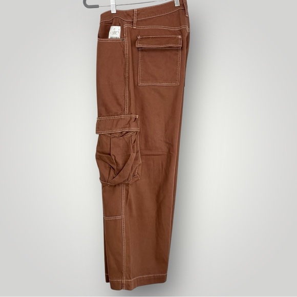 Wild Fable Women's Mid-Rise Baggy Cargo Pants Size12 Rugged Twill Cotton Y2K - Picture 3 of 9